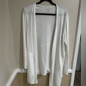 Chico's White Open Front Cardigan